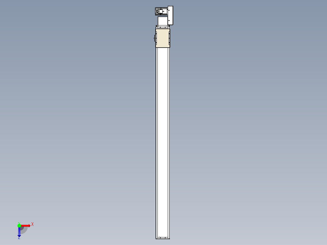 同步带全封闭直线模组TPA-HCB-110D-90-L1450-ML-Y-P40-N3俯视图