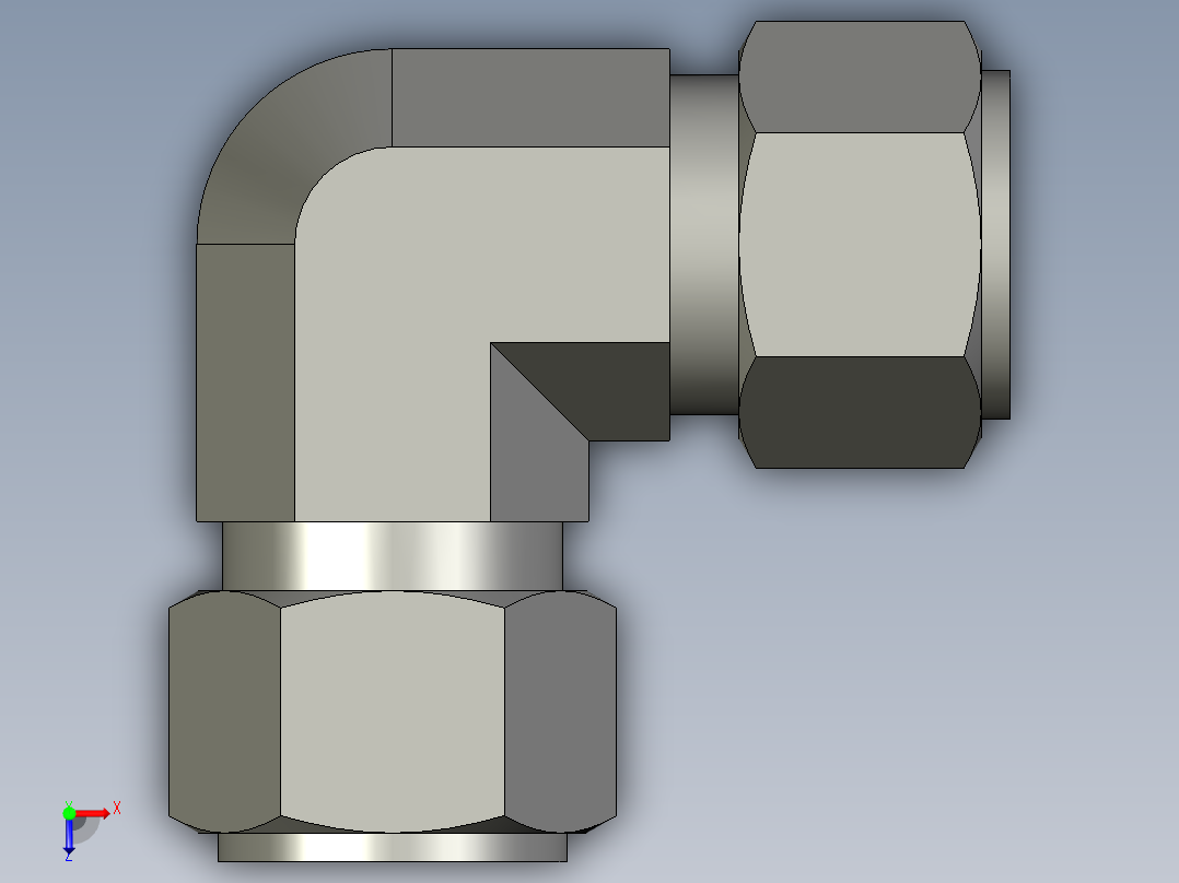卡套式工业通用硬管接头16_ebu-s俯视图