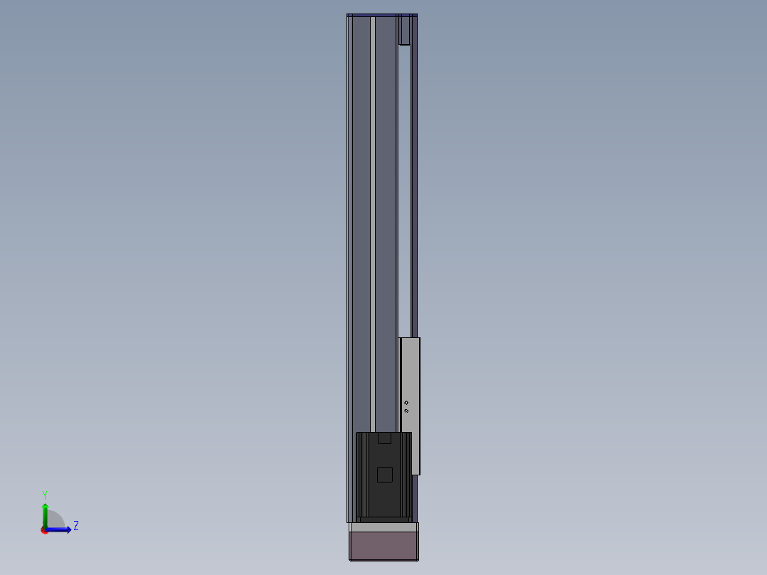 电动滑台模组SDM136右折模型左视图
