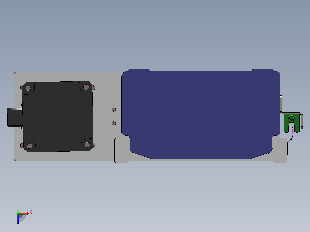 电动滑台模组SDM136右折模型俯视图