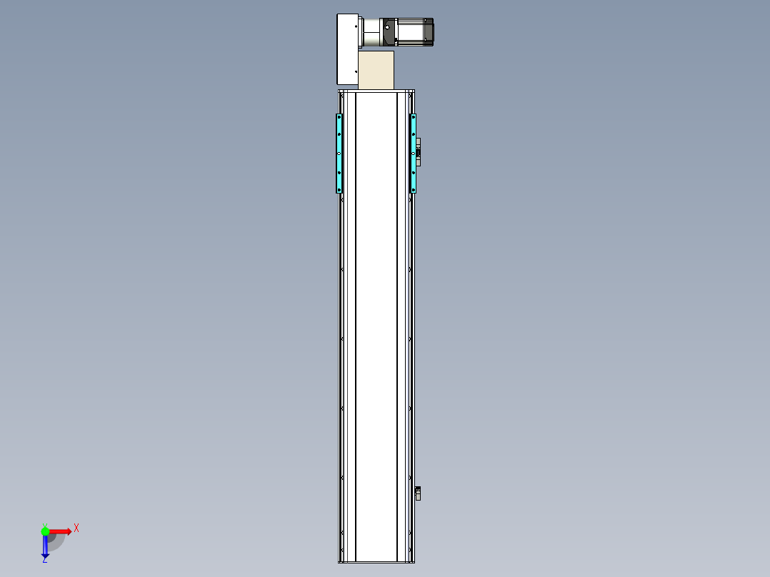同步带滑台-半封闭B22H-L100-C-S950-L-P75-D3-N5俯视图