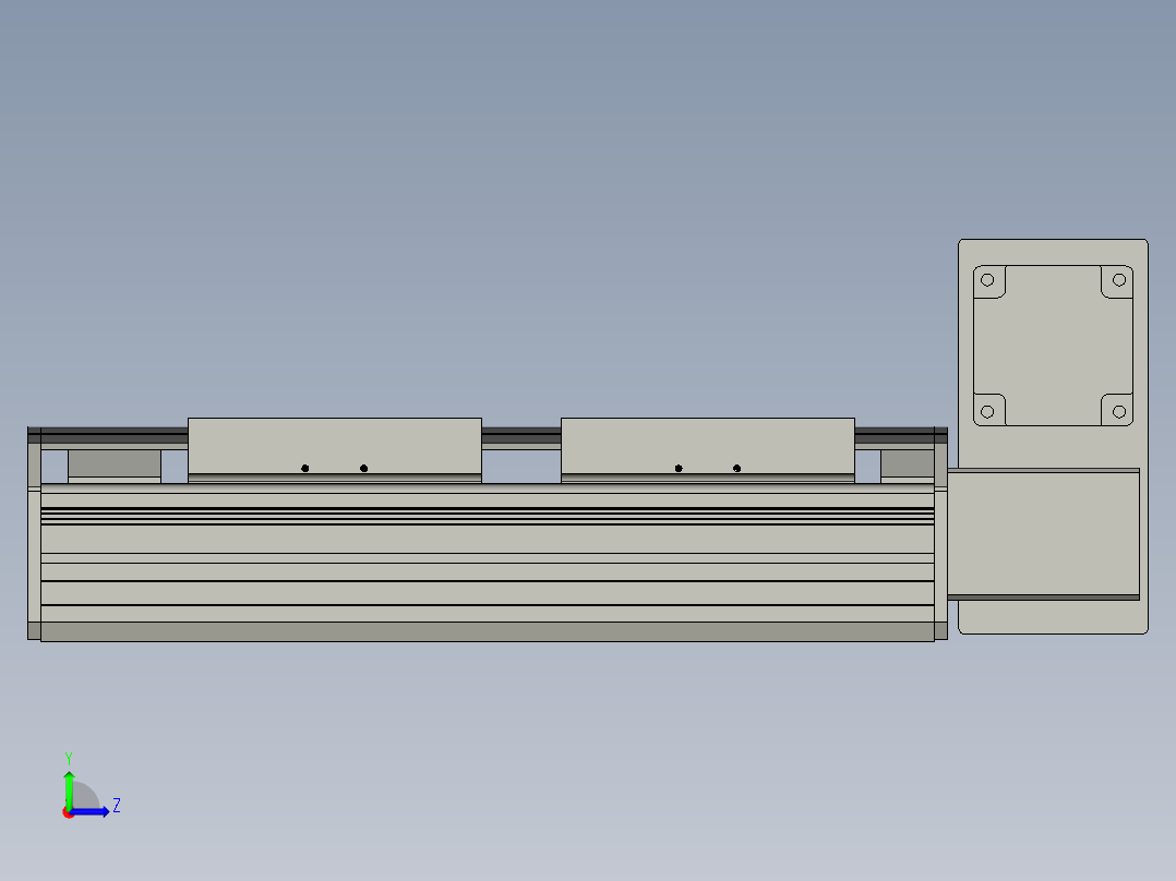 直线模组WG-LHB12-S100-RU设计图纸左视图