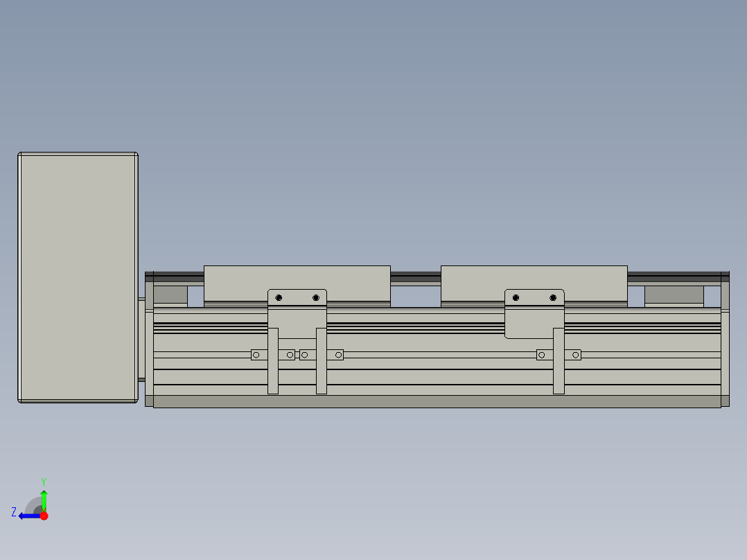 直线模组WG-LHB12-S100-RU设计图纸右视图