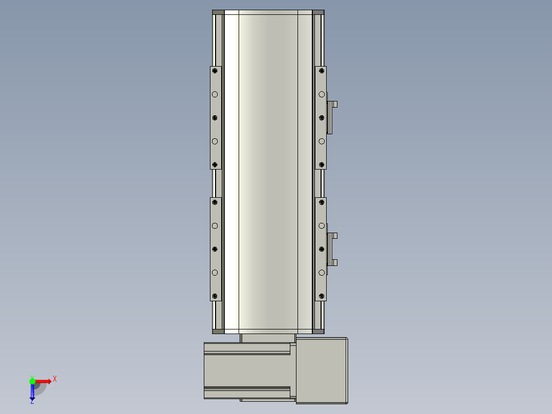 直线模组WG-LHB12-S100-RU设计图纸俯视图