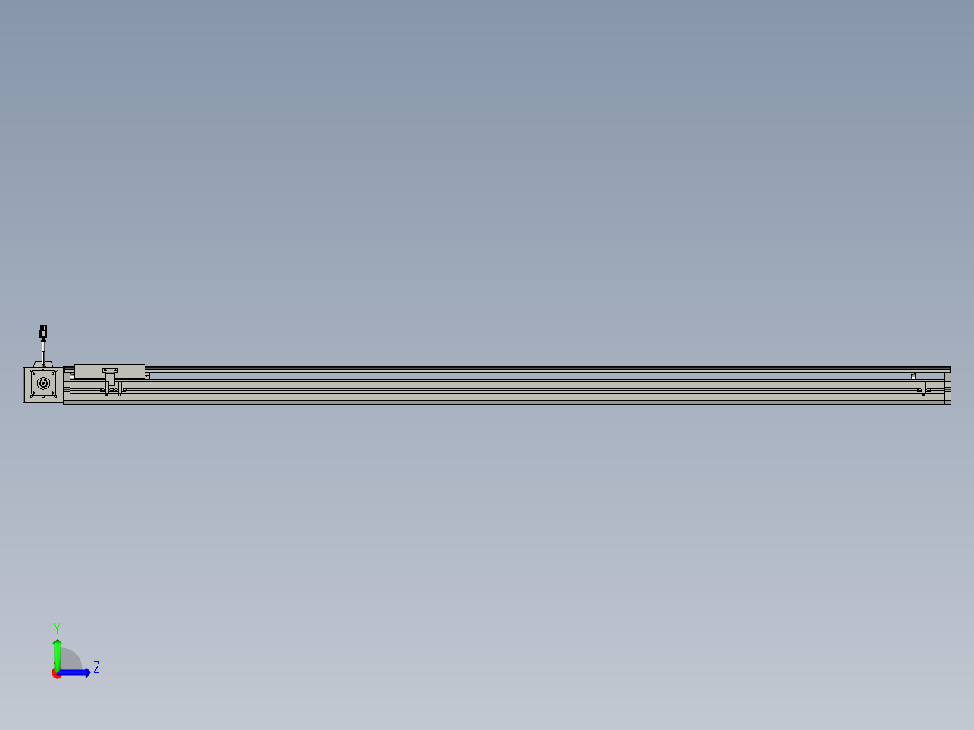 东锦同步带传动-直线滑台模组DH135B-L125-S1500-BL-P400W-C3左视图