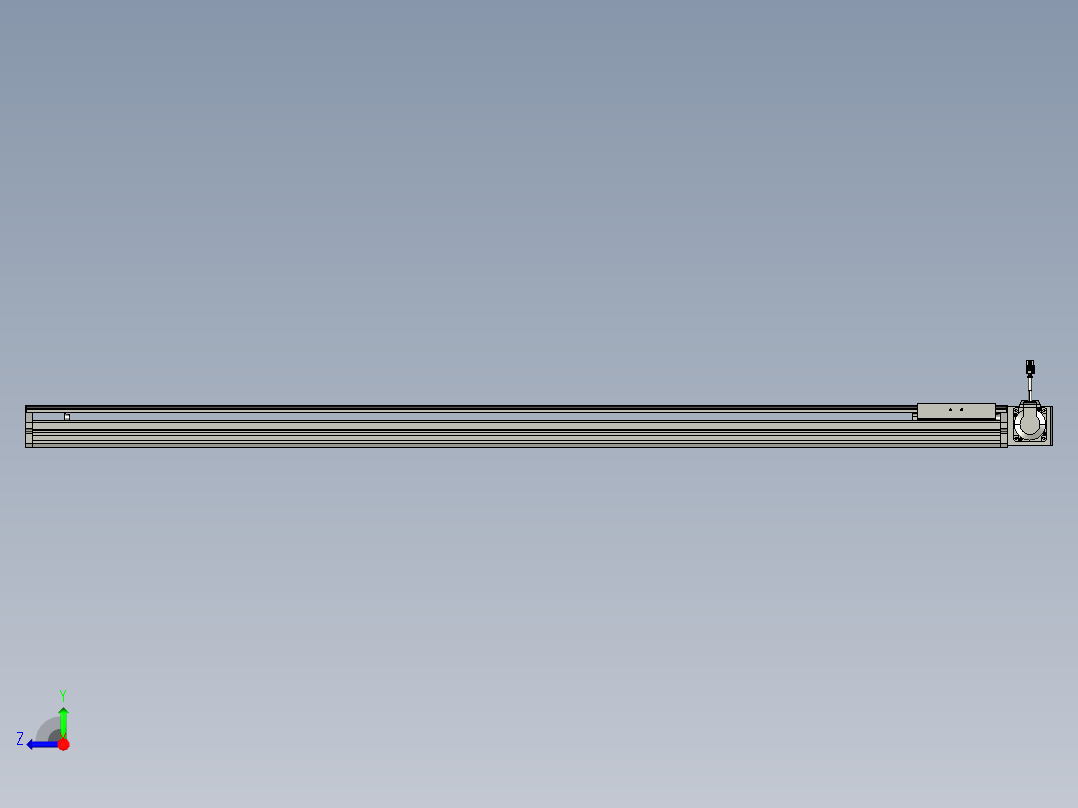 东锦同步带传动-直线滑台模组DH135B-L125-S1500-BL-P400W-C3右视图