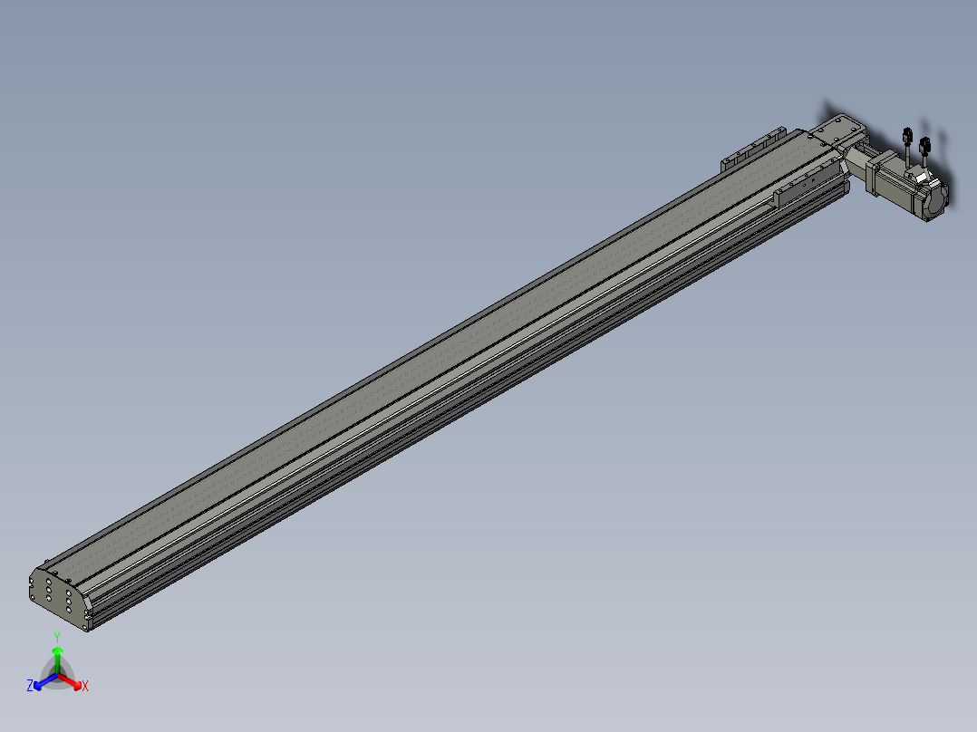 东锦同步带传动-直线滑台模组DH135B-L125-S1500-BL-P400W-C3正等轴测图