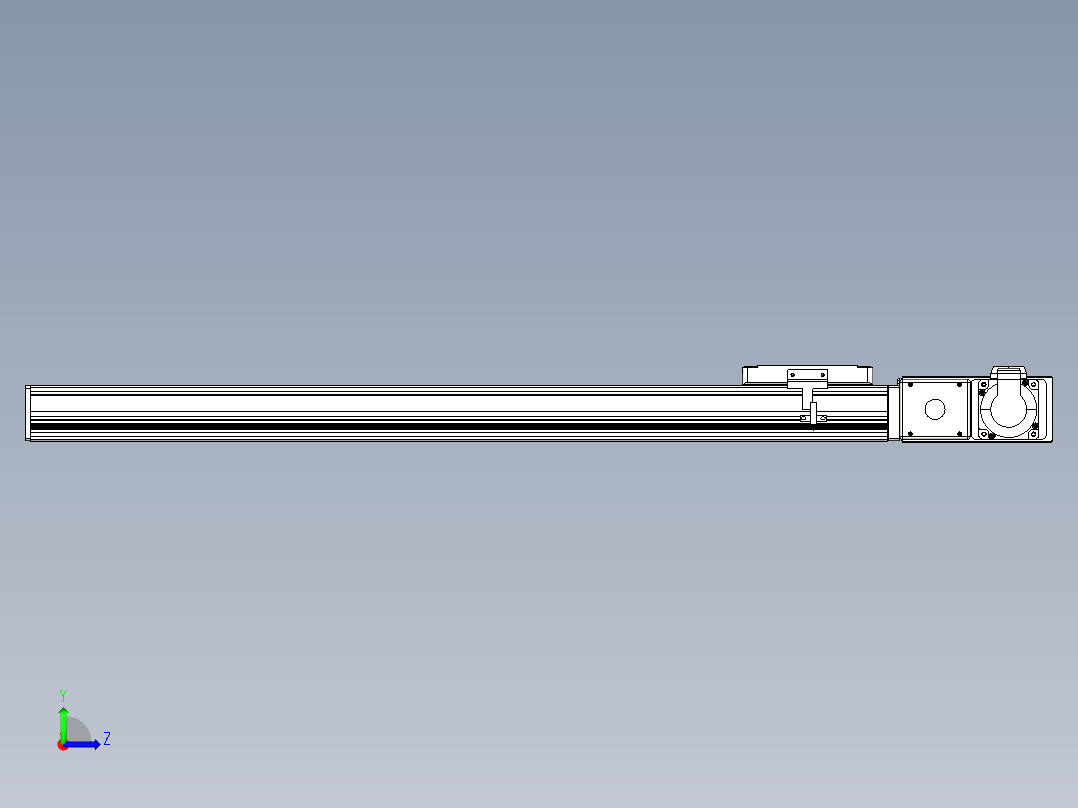 同步带全封闭直线模组TPA-HCB-105D-90-L650-MR-Y-P20-N3左视图