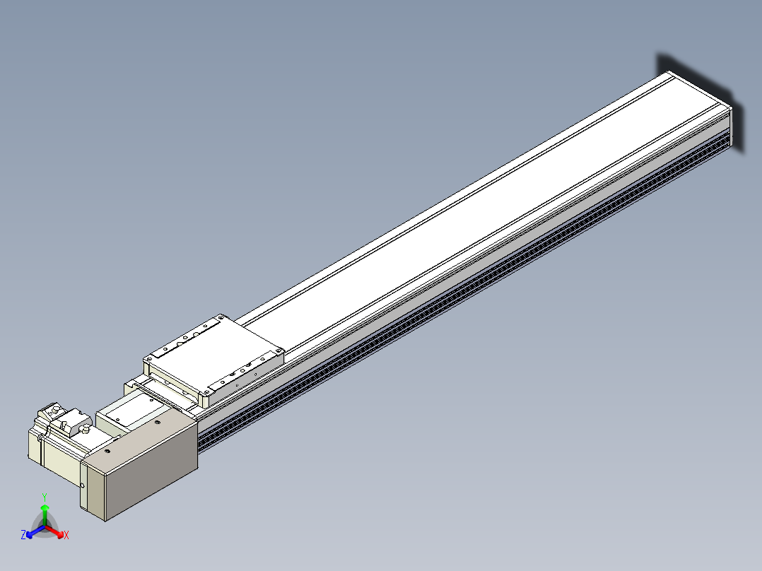 同步带全封闭直线模组TPA-HCB-105D-90-L650-MR-Y-P20-N3正等轴测图