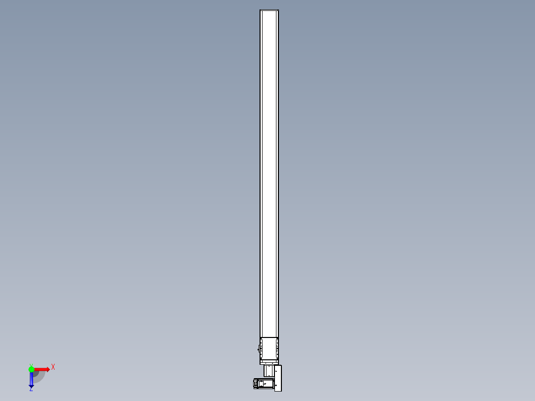 同步带全封闭直线模组TPA-HCB-105D-90-L1800-MR-Y-P20-N3俯视图