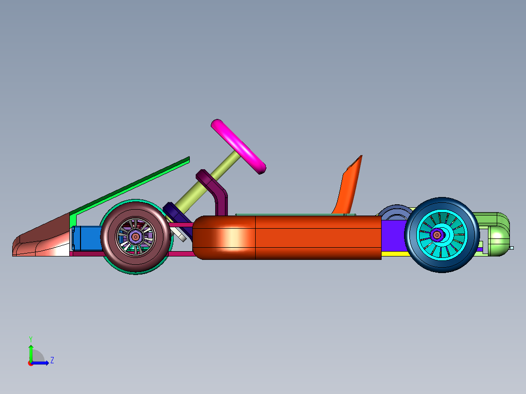 无线遥控汽车卡丁车左视图