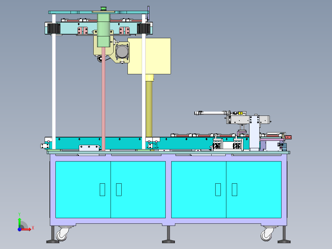 一种皮带线升降设备sw18可编辑前视图
