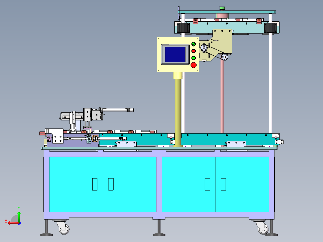 一种皮带线升降设备sw18可编辑后视图