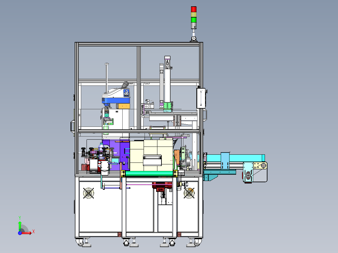 药水瓶自动开箱装箱设备（含DFM,BOM）sw17可编辑前视图