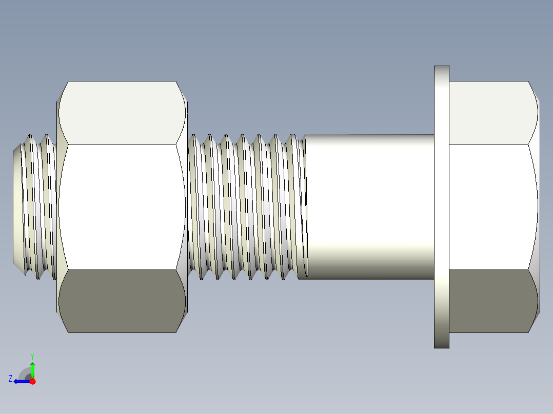 螺栓和螺母-M20 X 2.25右视图