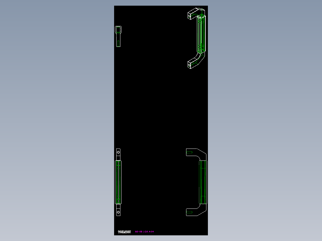 取手(鋁合金)(A)AS-2D多系列多零件图纸模型