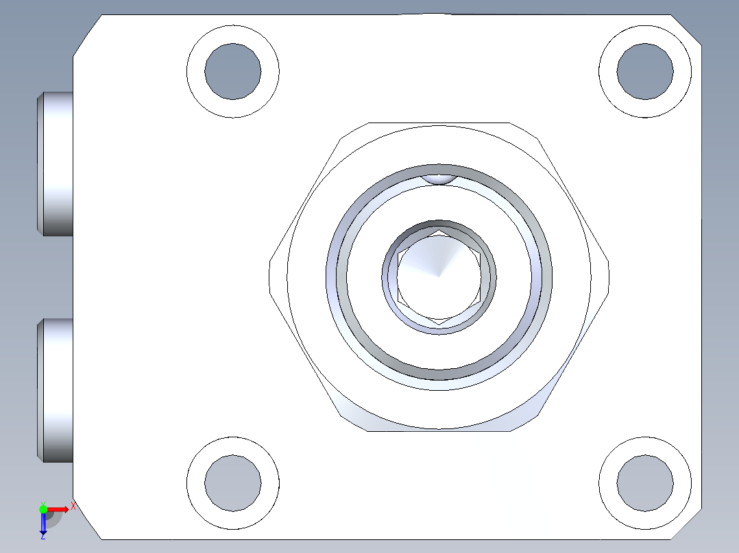 KOSMEKLHA0480-CL-Q20多系列多零件图纸模型俯视图