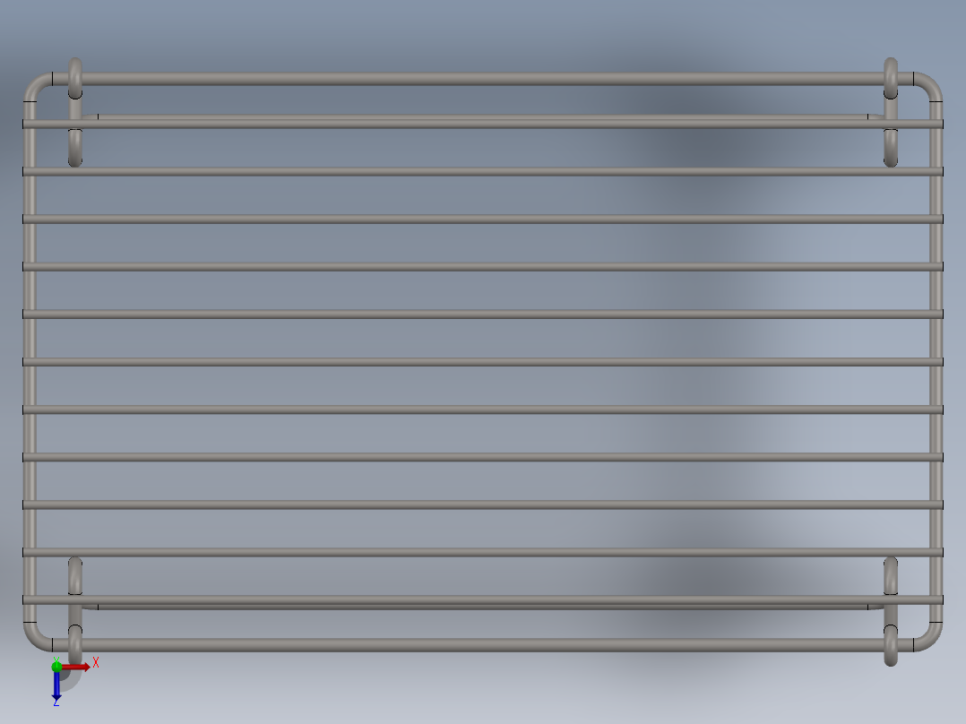 轻型野营烤架俯视图