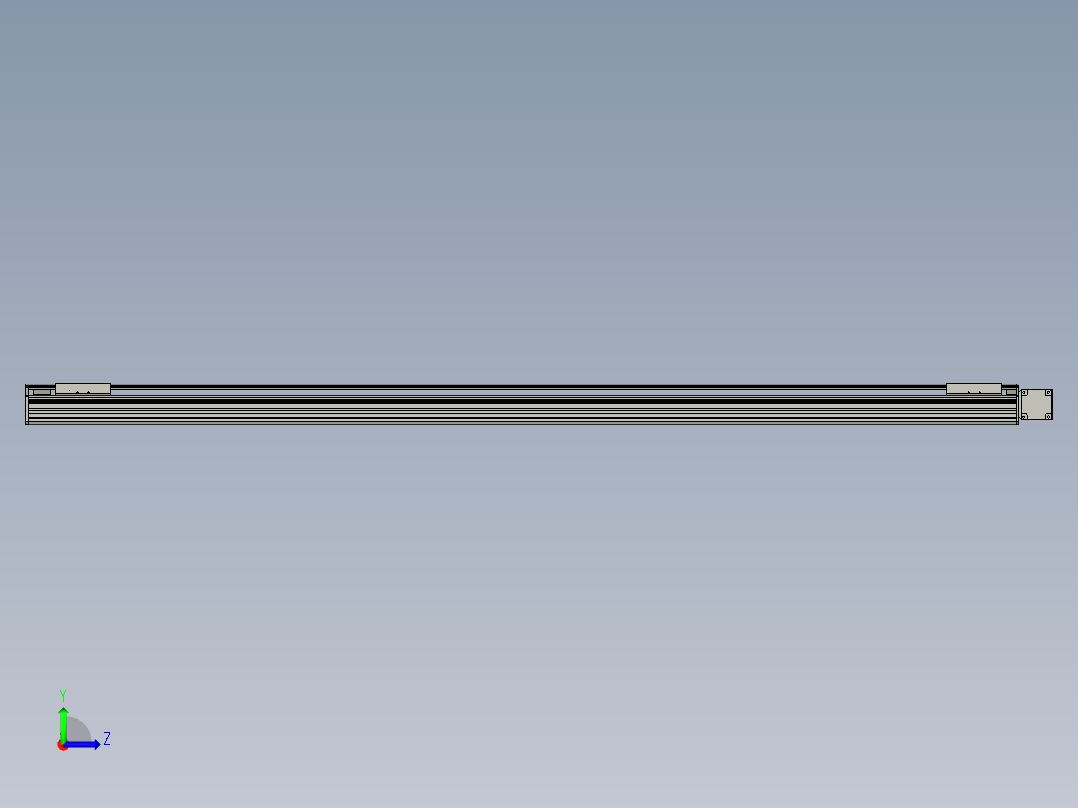 直线模组WG-LHB12-S1750-R(B)设计图纸左视图