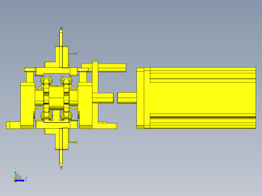 链条挂耳多工位输送设备左视图