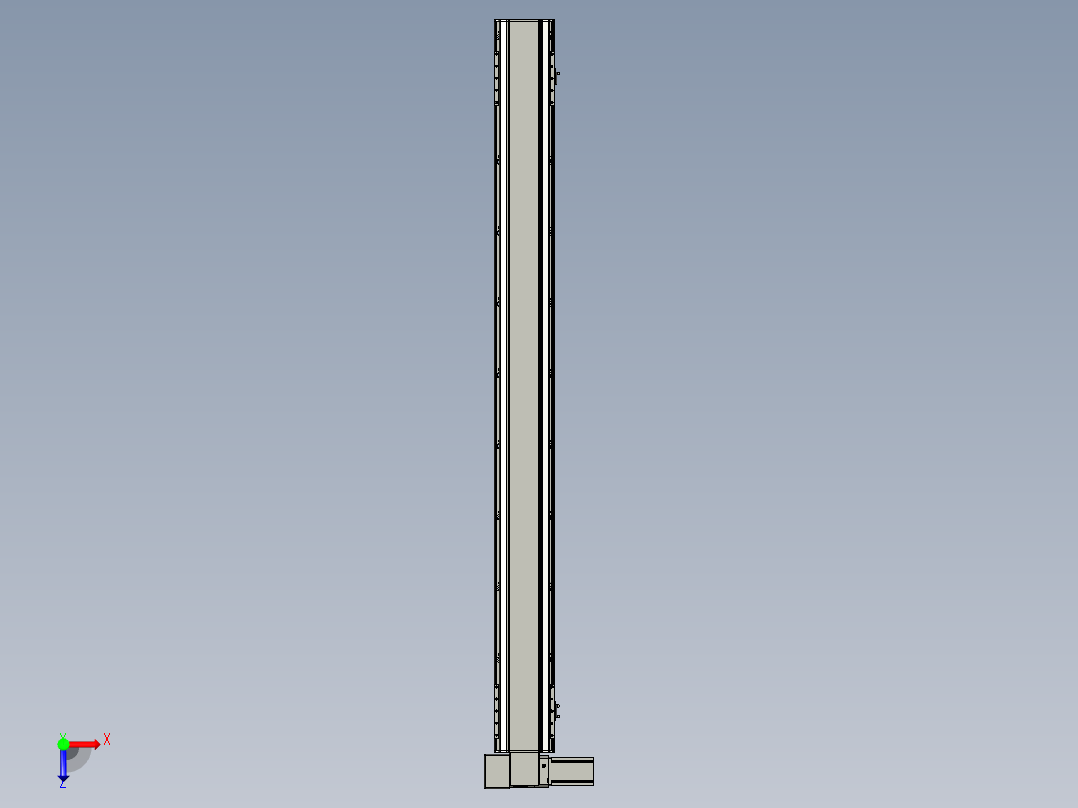 直线模组LHB17-L40-S1750-LD设计图纸俯视图