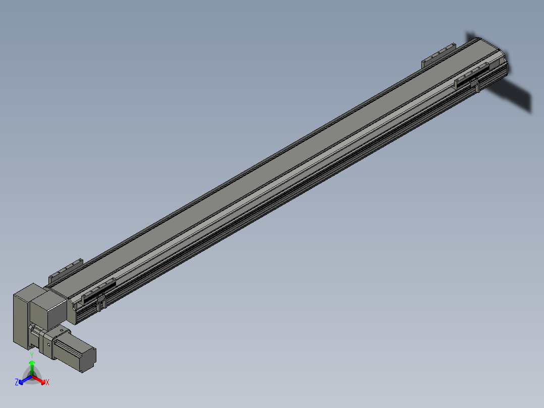 直线模组LHB17-L40-S1750-LD设计图纸正等轴测图