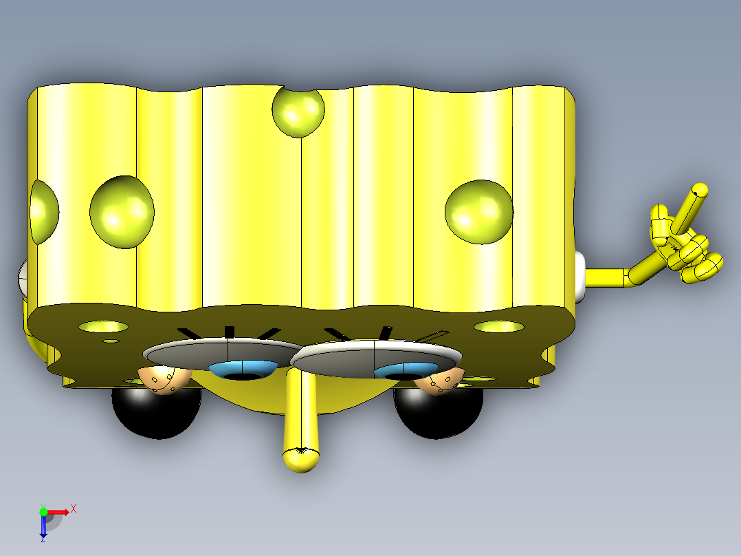 海绵宝宝先生俯视图