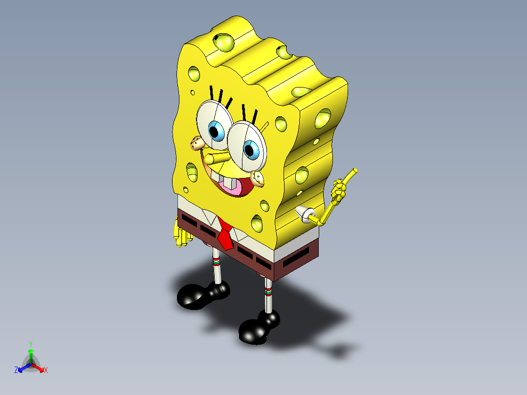 海绵宝宝先生正等轴测图
