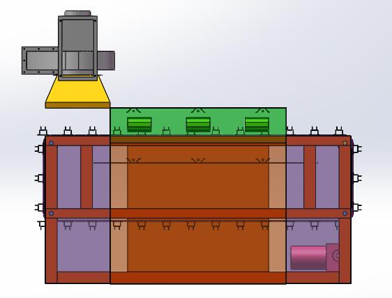 红外线流水线烤箱方案（sw18可编辑+cad）