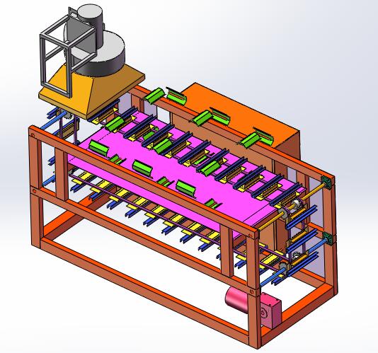 红外线流水线烤箱方案（sw18可编辑+cad）