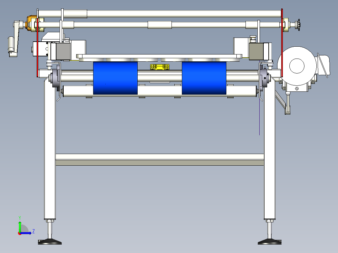 托盘输送机【彩红网3D模型-caired.com】左视图