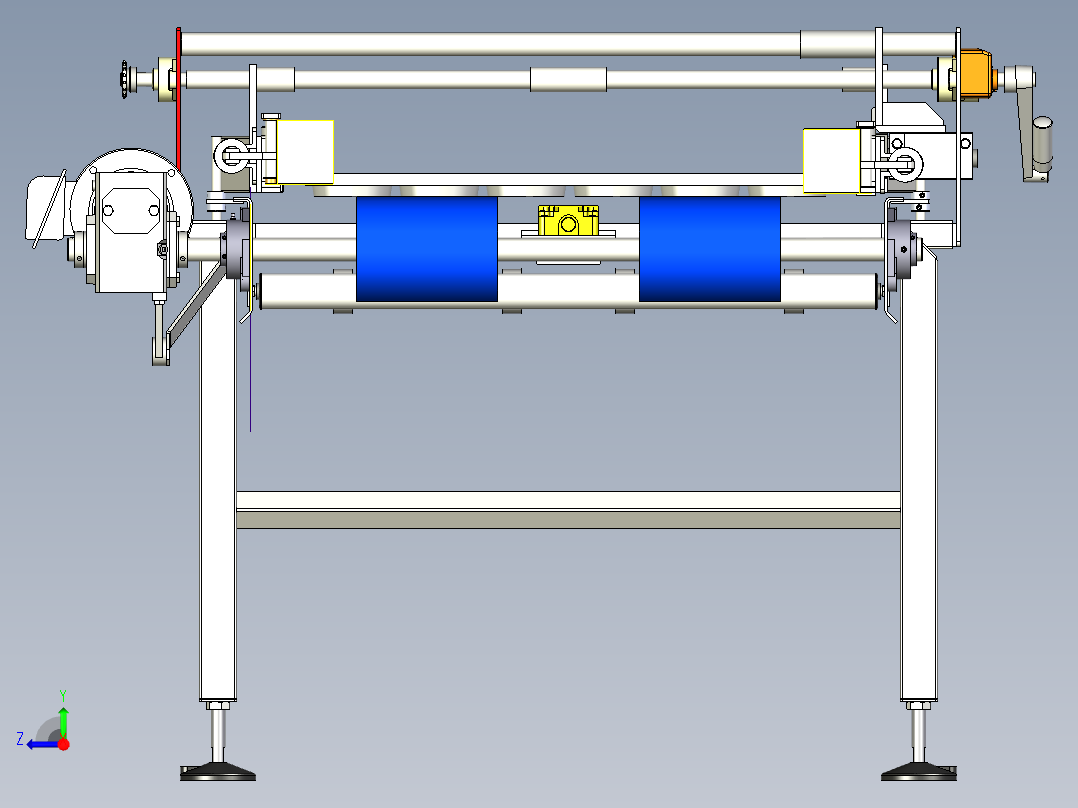 托盘输送机【彩红网3D模型-caired.com】右视图