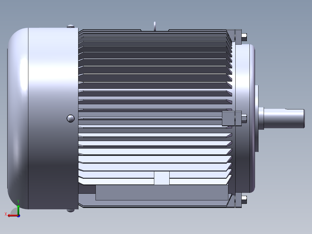 带底脚无凸缘电机 Y802-2后视图
