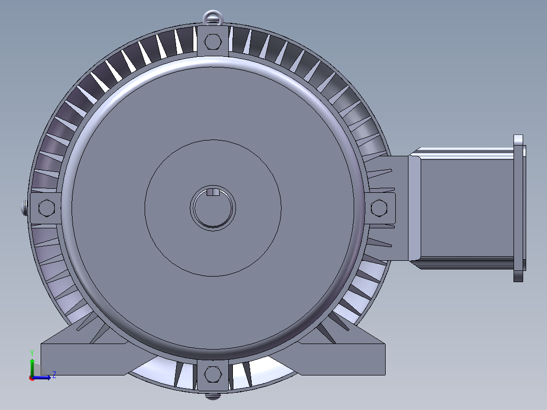 带底脚无凸缘电机 Y802-2左视图