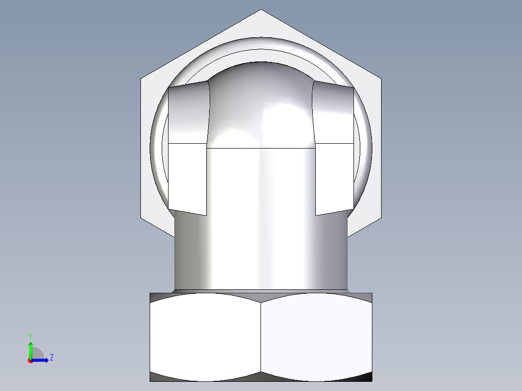 卡套式工业通用硬管接头EO_Bulkhead_elbow_WSV42L71左视图