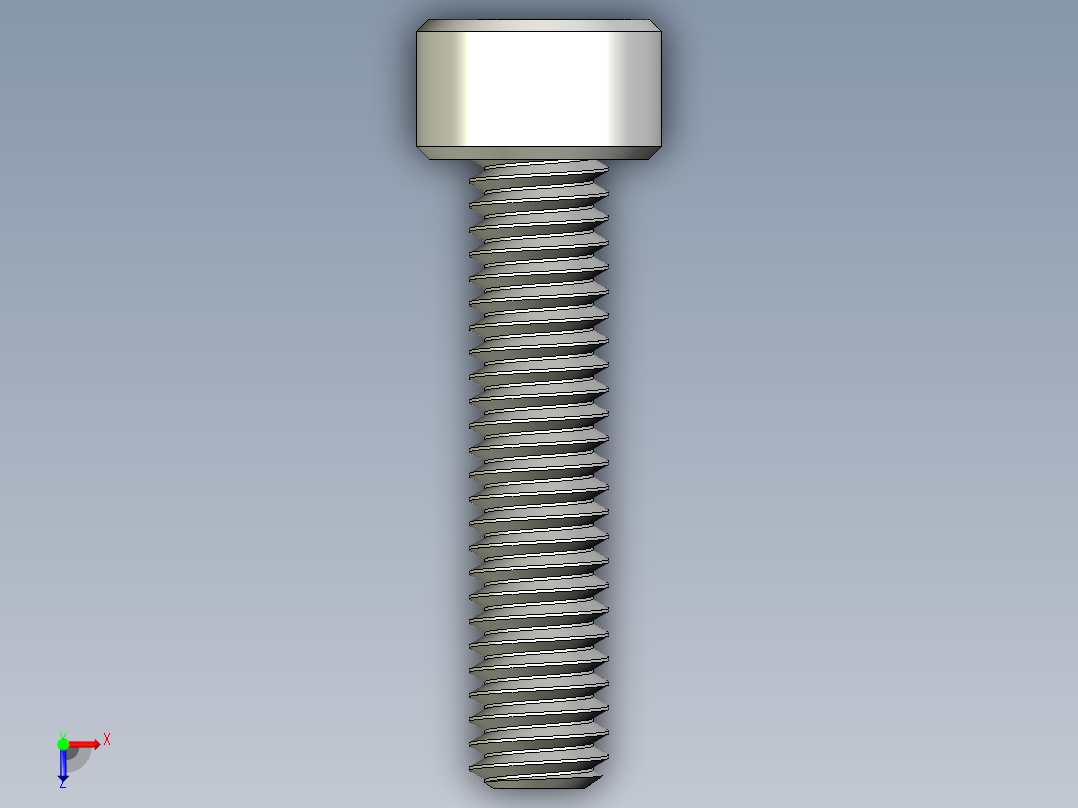 M4 x 0.7mm Thread 18mm LONG SOCKET HEAD CAP SCREW.IGS俯视图
