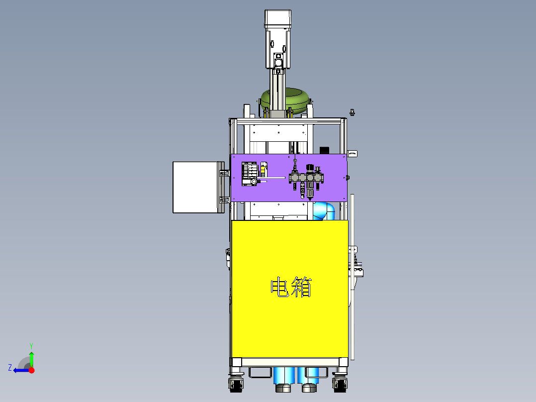 汽车转向扭杆压机右视图