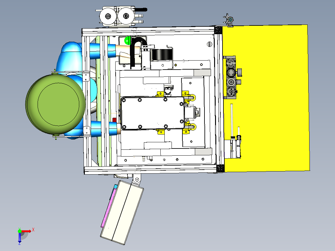 汽车转向扭杆压机俯视图