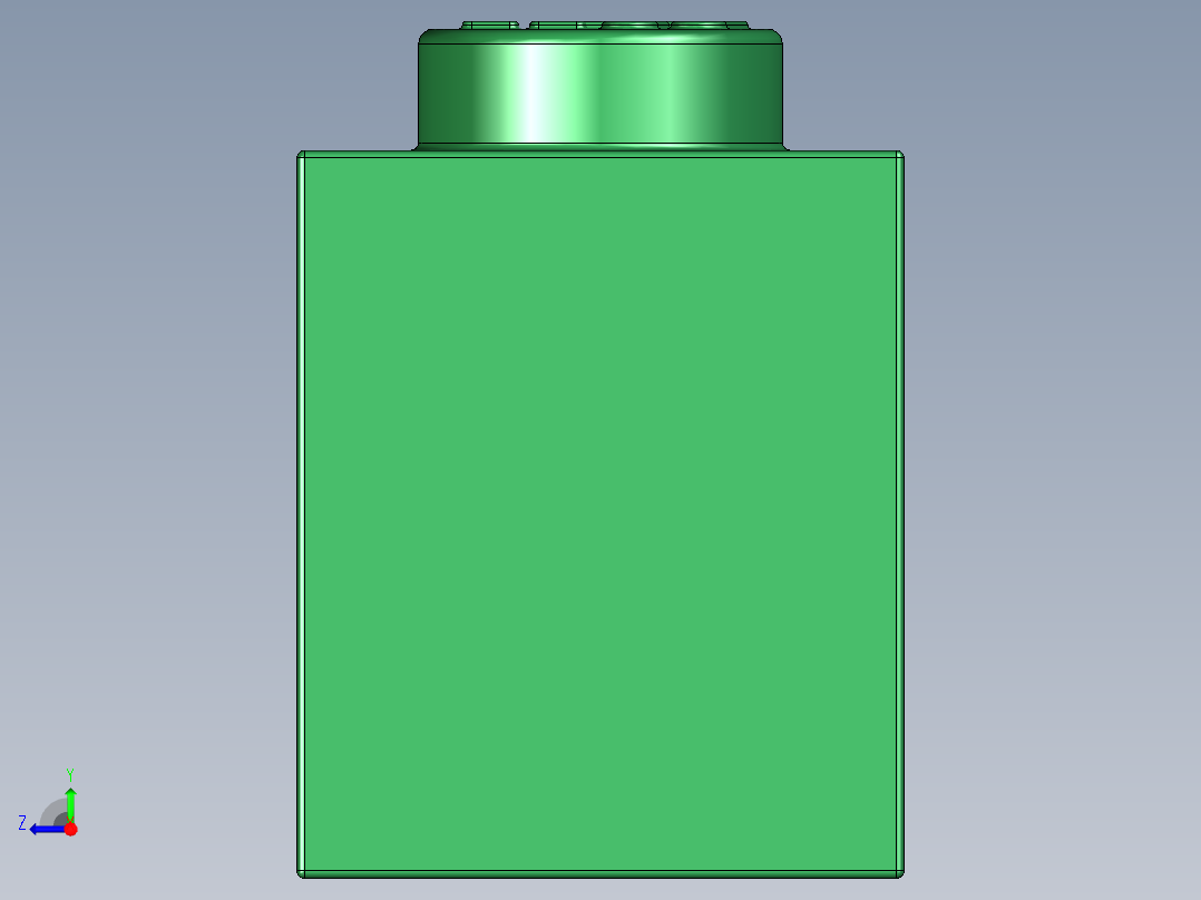 乐高套装 4421基本积木-4143953 - 3008 Dark Green Brick 1 x 8.STEP右视图