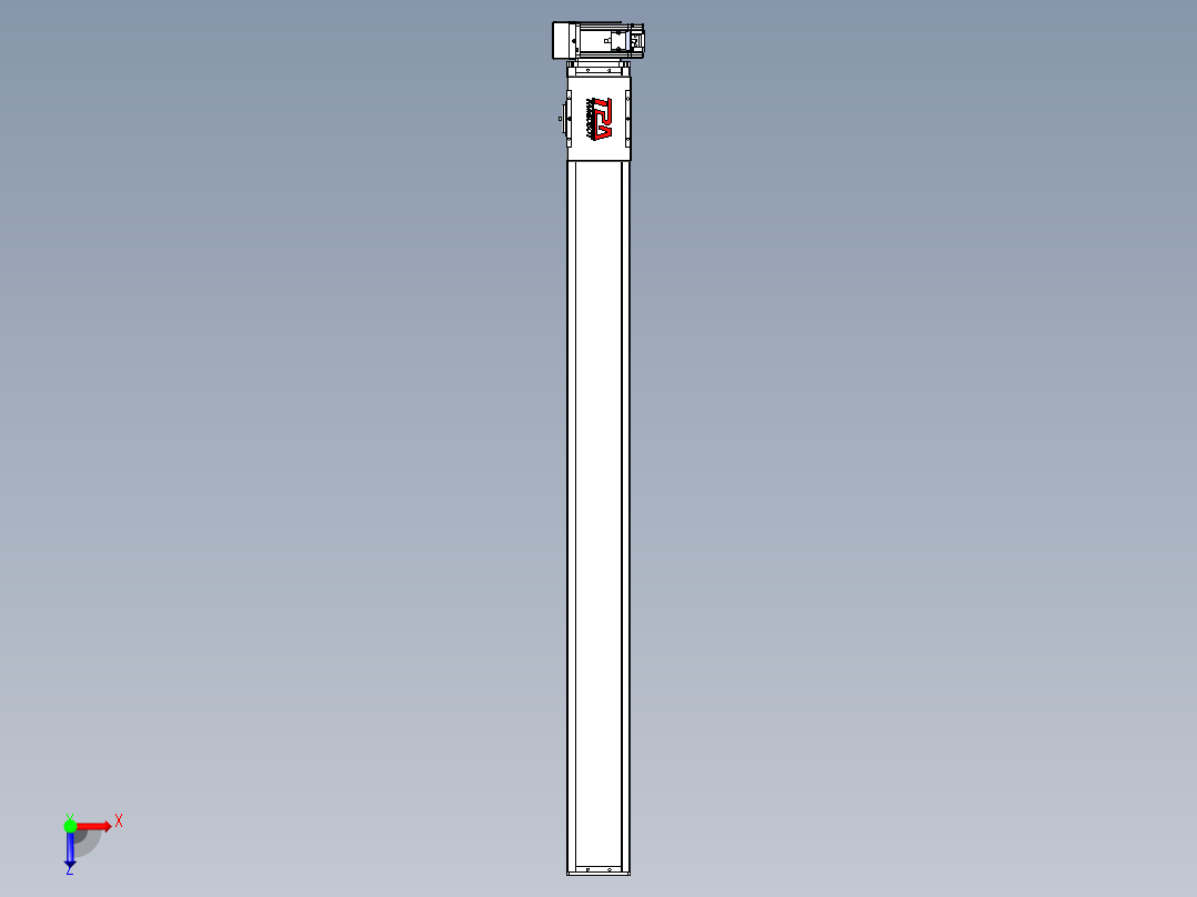 同步带全封闭直线模组TPA-HCB-110D-90-L1200-RU-C-P40-N3俯视图