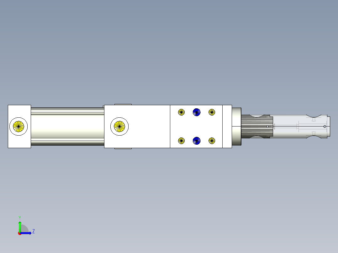 德克斯TUNKERS气缸数模SZK_63_1_R12_T12_TUENKERS左视图