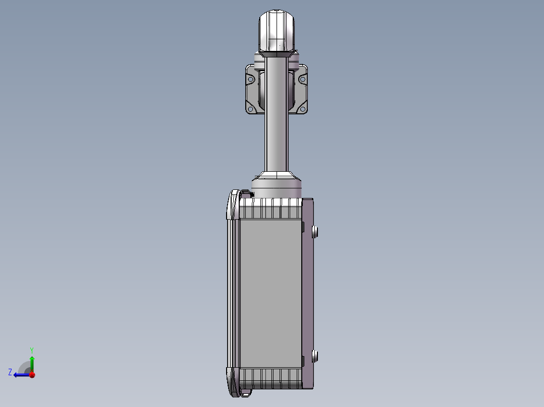 向下墙座+转角+箱体连接器+控制箱右视图