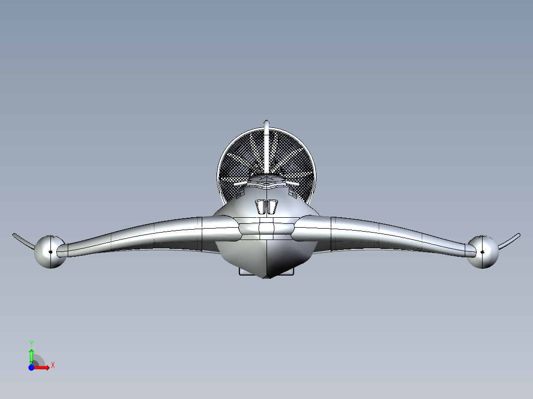 水空两用飞机前视图