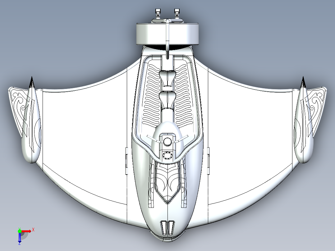水空两用飞机俯视图