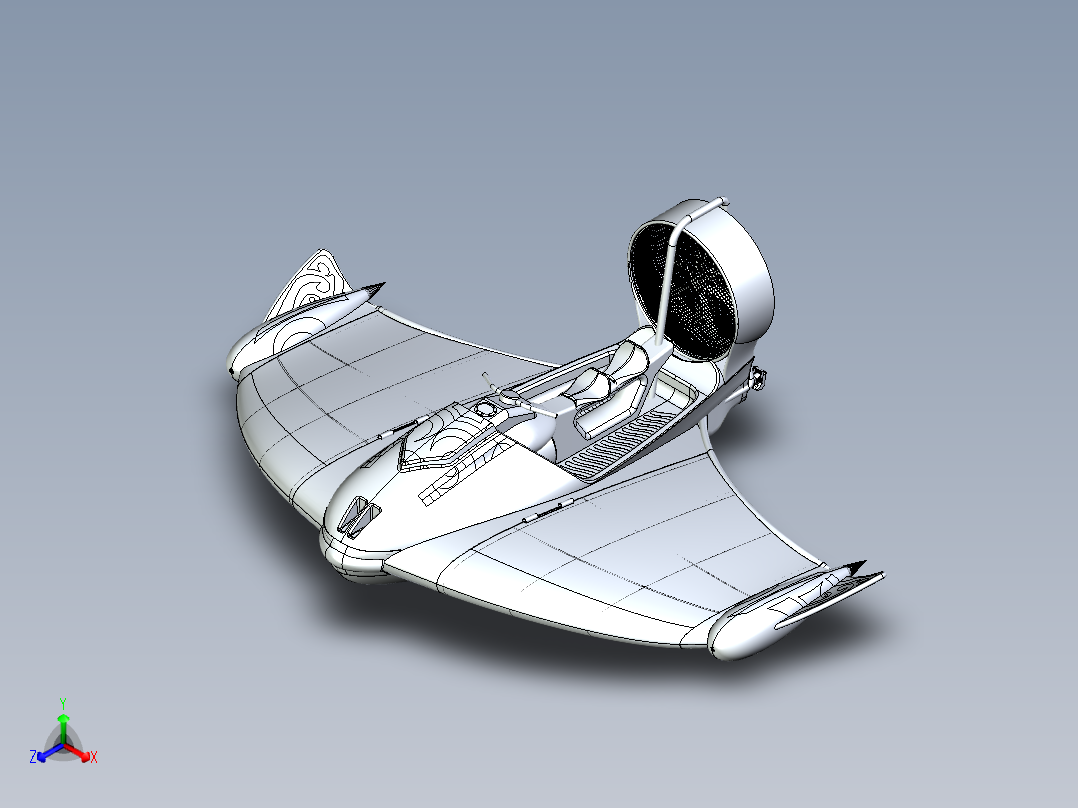 水空两用飞机正等轴测图