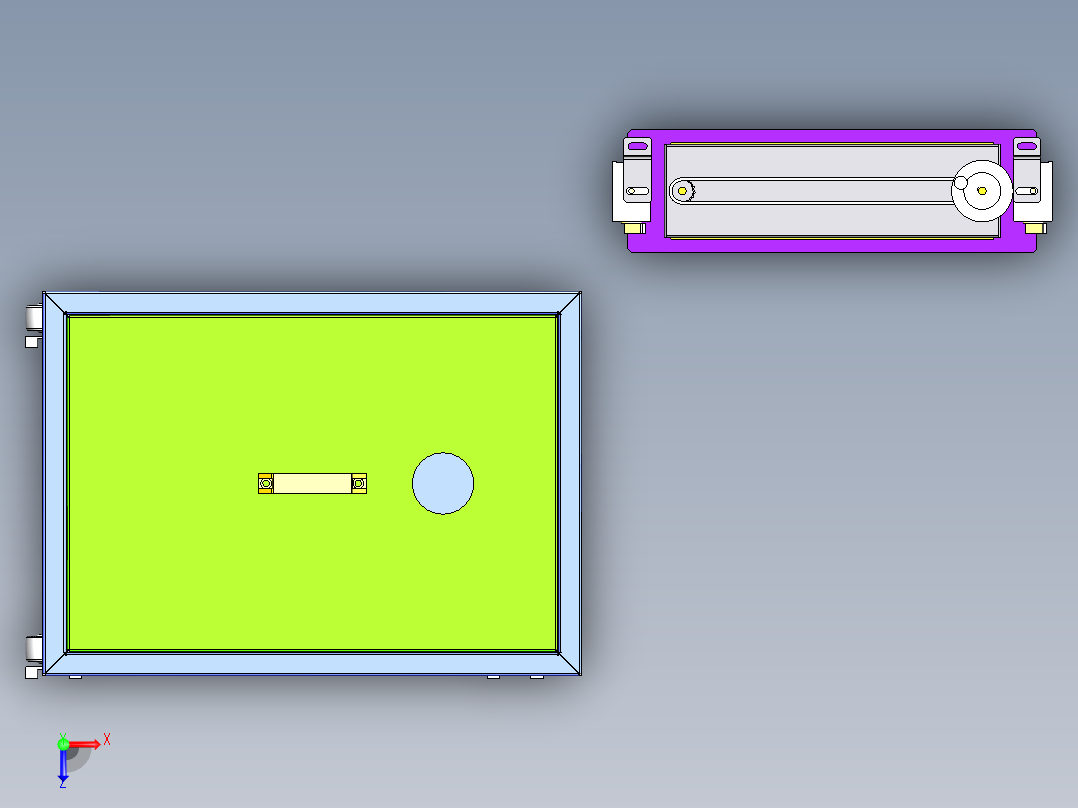 冲压薄板材喷油装置sw18可编辑俯视图