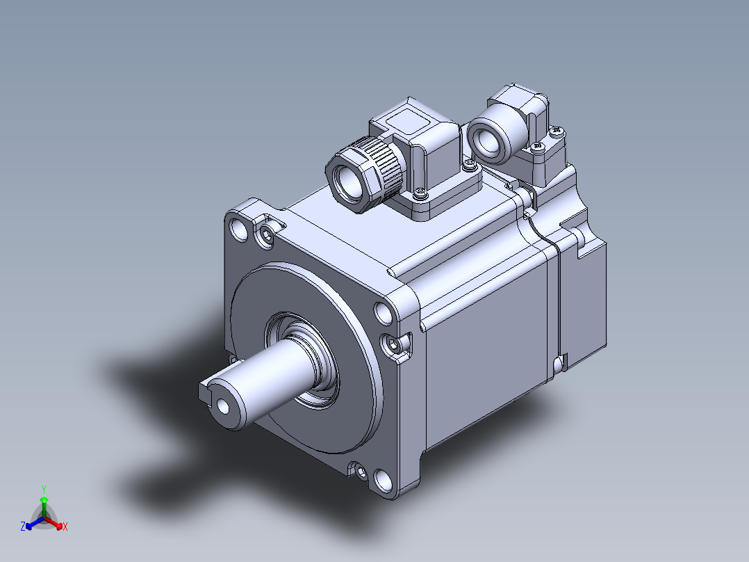 汇川电机（200w普通）MS1H1-20B30CB-A331Z 外形图
