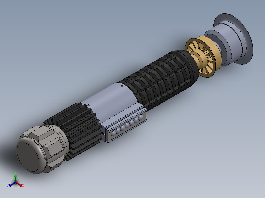 激光剑正等轴测图