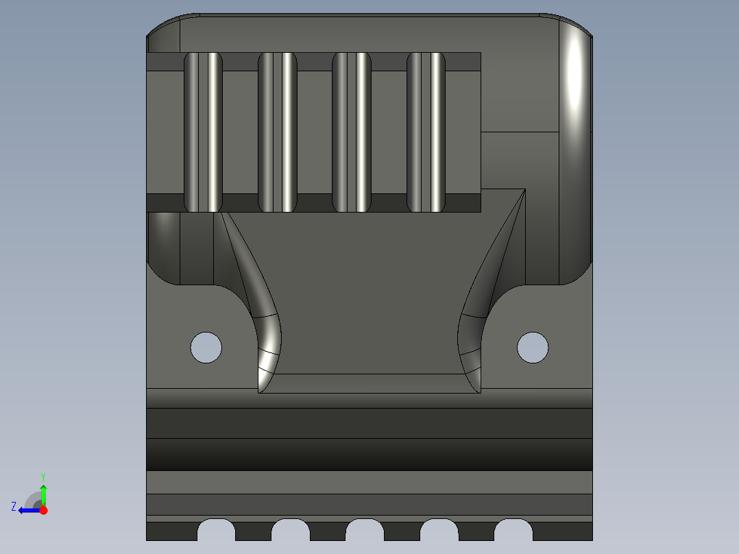 气枪皮卡汀尼导轨瓶夹60mm和52mm右视图