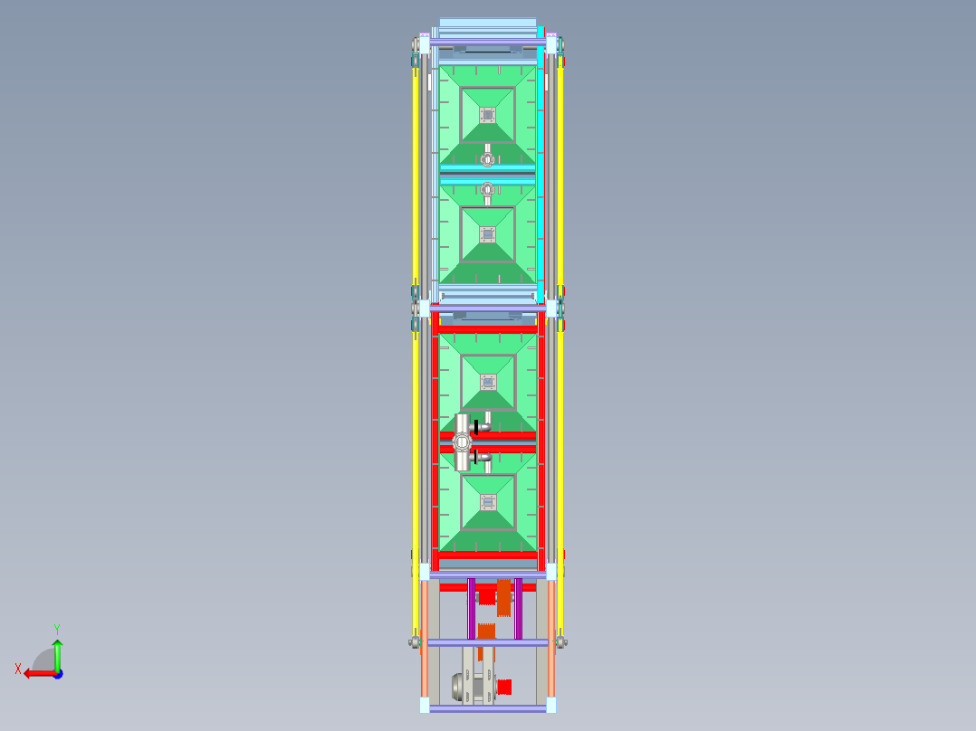 矿石机矿石筛选机后视图
